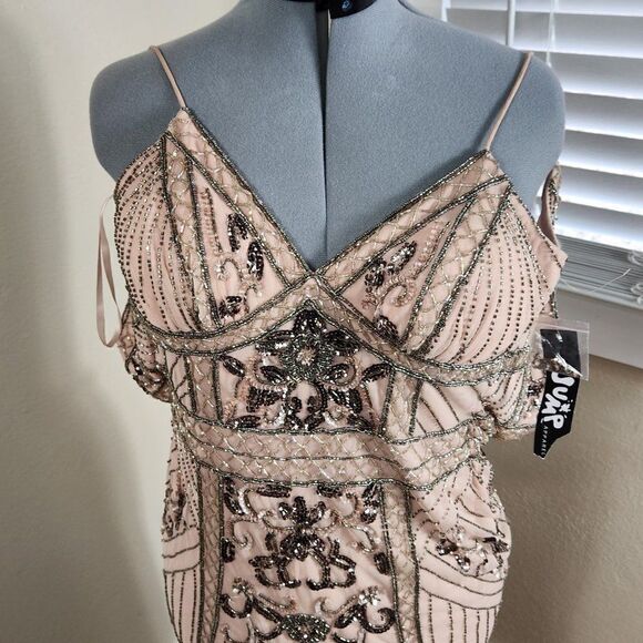 Jump Apparel Beaded Gown Pink Size 3/4 NWT Cut# 27988 - Picture 2 of 16